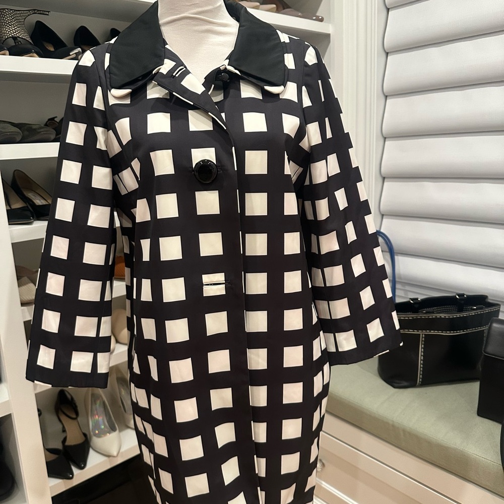 Kate Spade Black and White Checkered Jacket